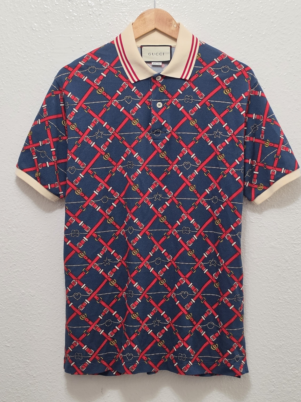 Gucci Belt Print Polo, M